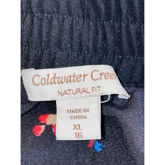 Coldwater Creek Natural Fit Elastic Waist Pant - Women's Size XL (16) - Floral - Picture 5 of 9